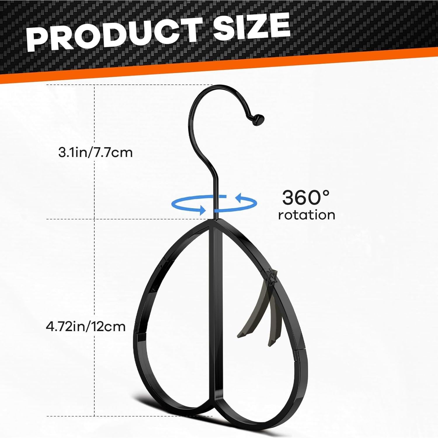 Percha Multifuncional QUISBE para Cinturones y Gorras - Negro