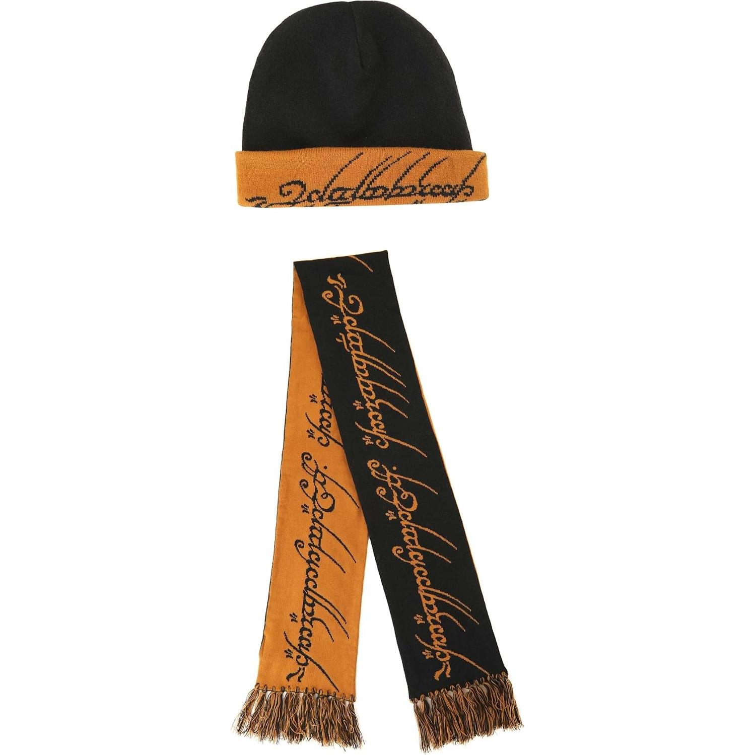 Conjunto Bufanda y Gorro Reversible Elope - Escritura Élfica