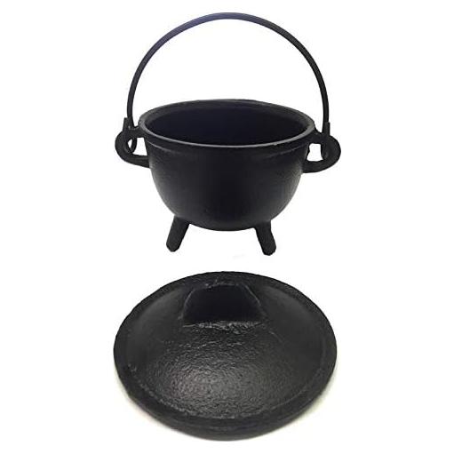 Caldero de Hierro Fundido New Age Imports 10.16 cm con Asa y Tapa