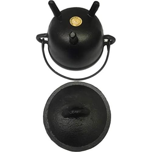 Caldero de Hierro Fundido New Age Imports 10.16 cm con Asa y Tapa