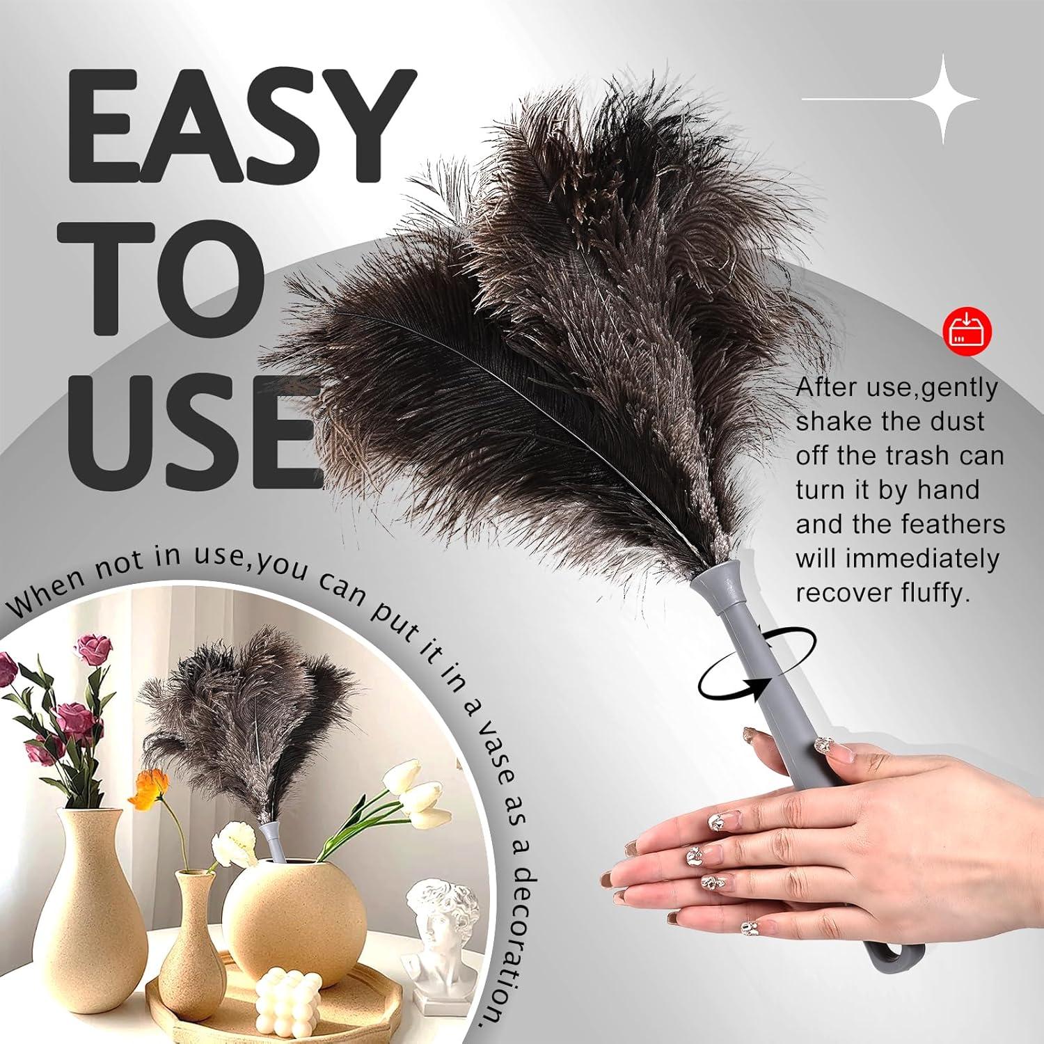 Plumero de Plumas de Avestruz MAOFENG 45 cm Ecológico