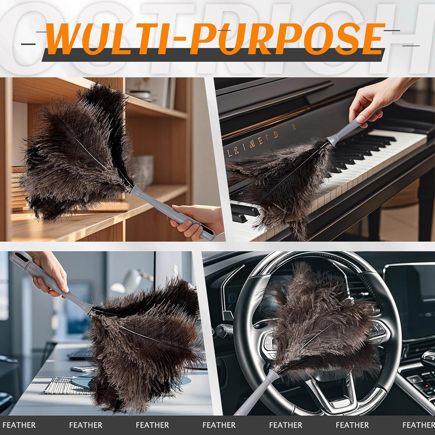 Plumero de Plumas de Avestruz MAOFENG 45 cm Ecológico