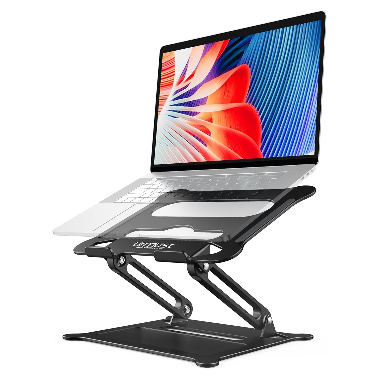 Soporte Ajustable para Laptop Urmust Negro 10-15.6" Ergonómico