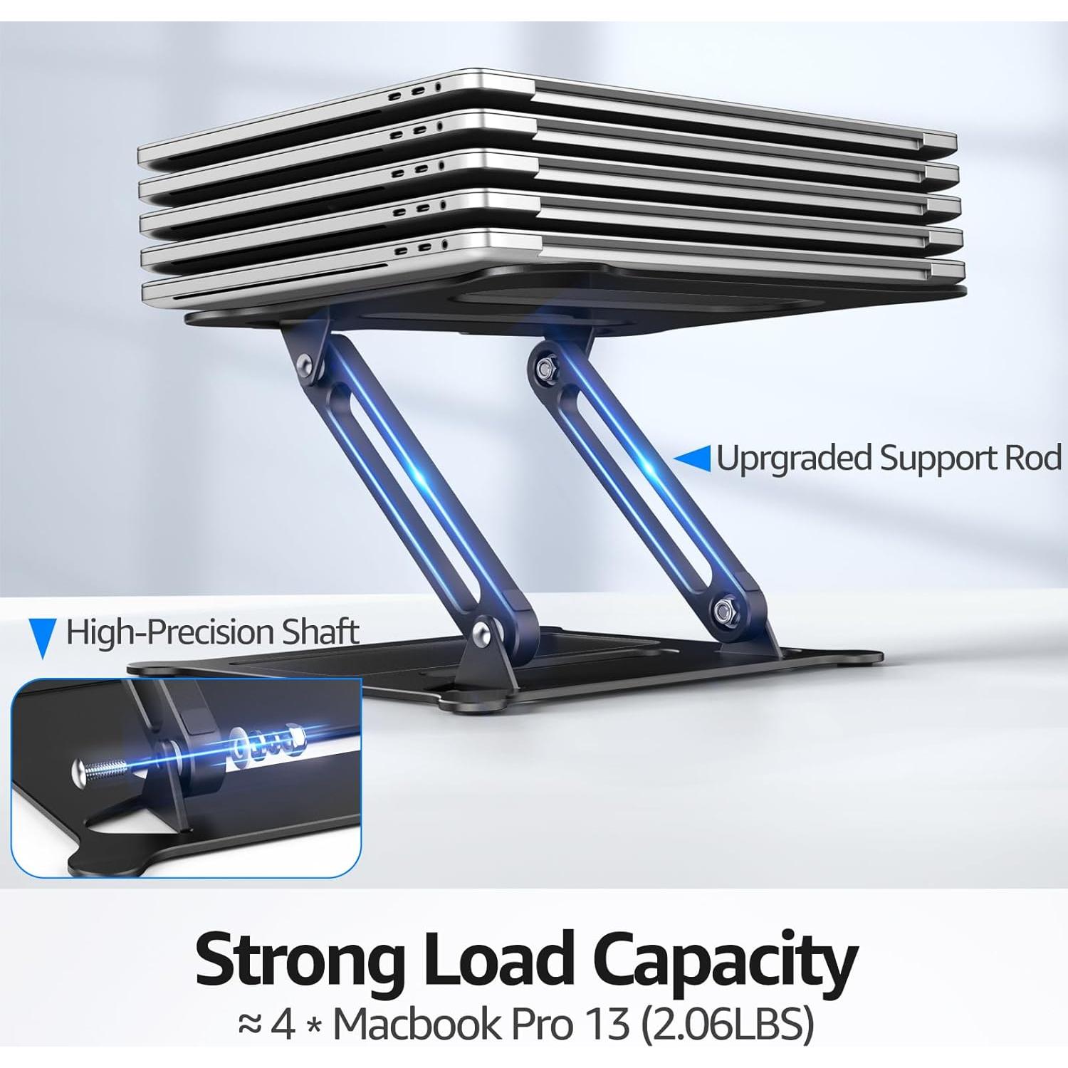 Soporte Ajustable para Laptop Urmust Negro 10-15.6" Ergonómico