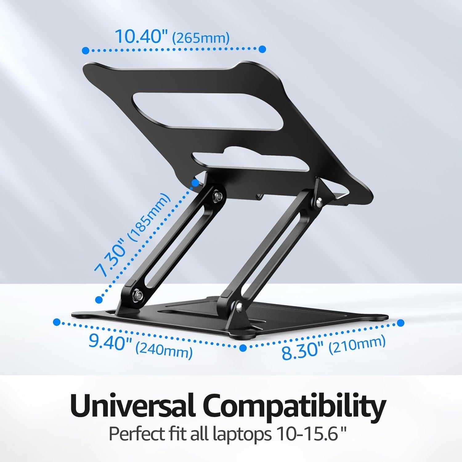 Soporte Ajustable para Laptop Urmust Negro 10-15.6" Ergonómico
