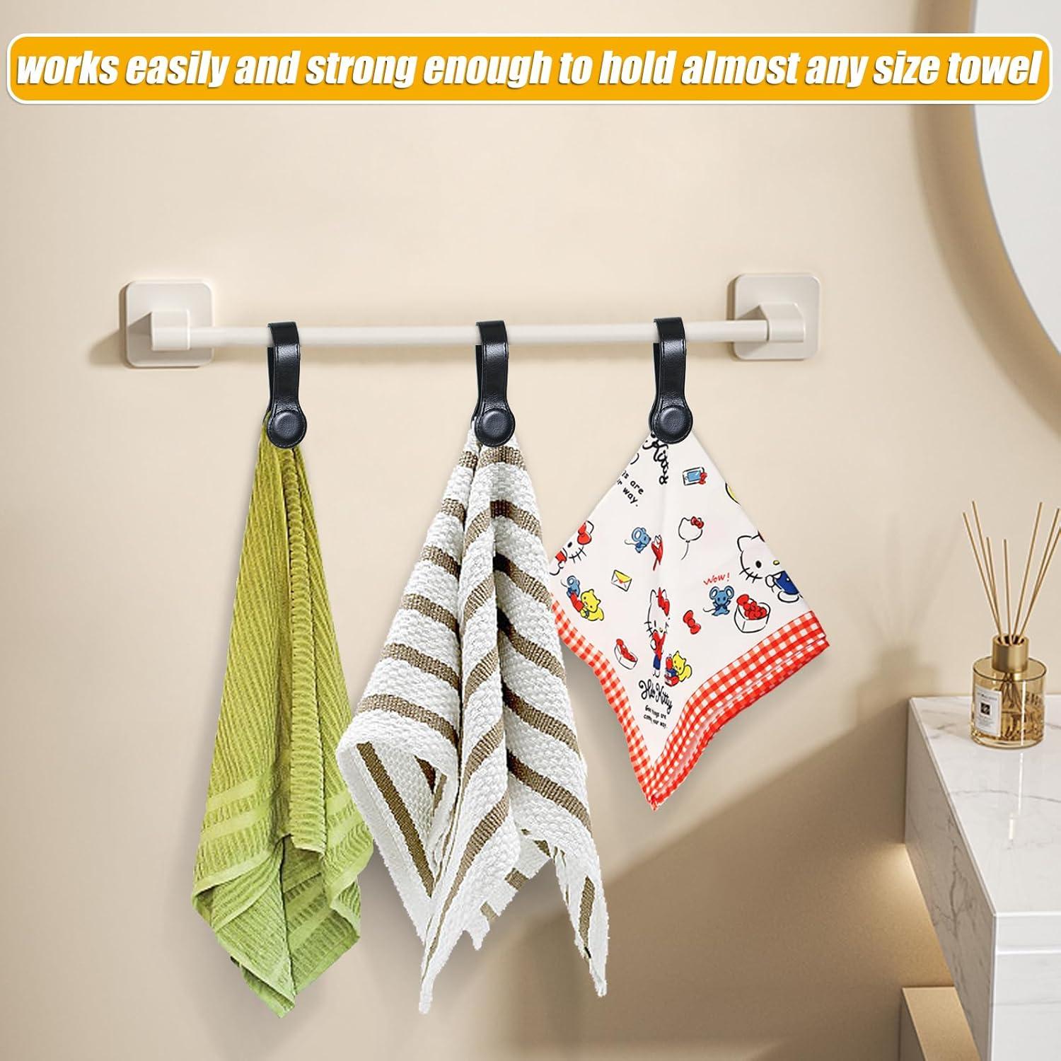 Clip de Toalla Magnético de Cuero Sozize - 2 Piezas Negro