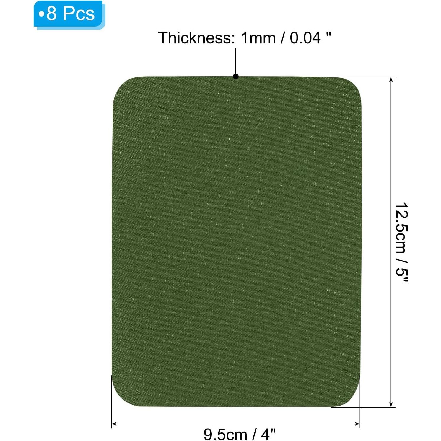 Parche Termoadhesivo PATIKIL 8 Piezas 12.5x9.5 cm Verde Militar