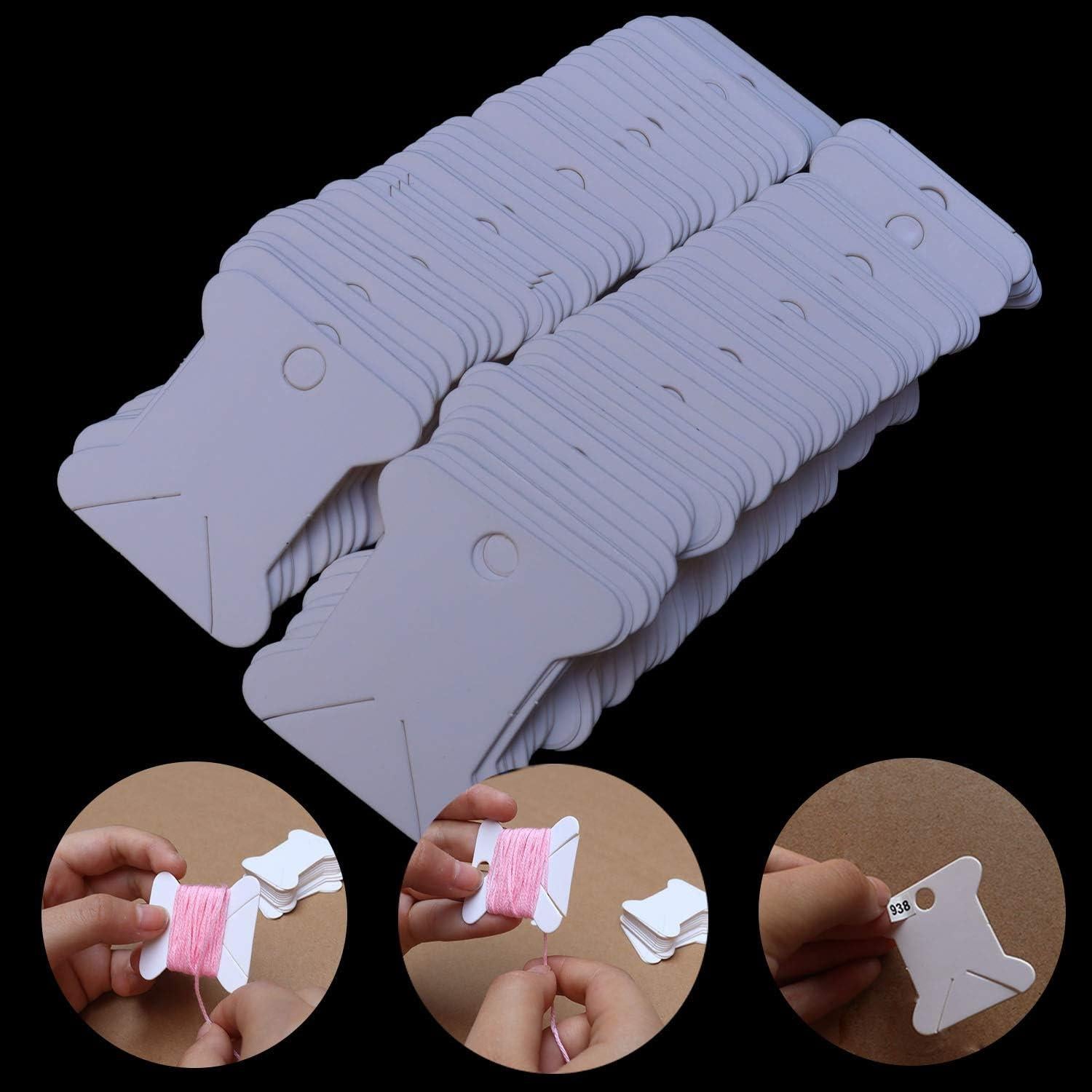 Bobinas de Hilo de Bordado MOYYON - 165 Tarjetas de Papel Blanco