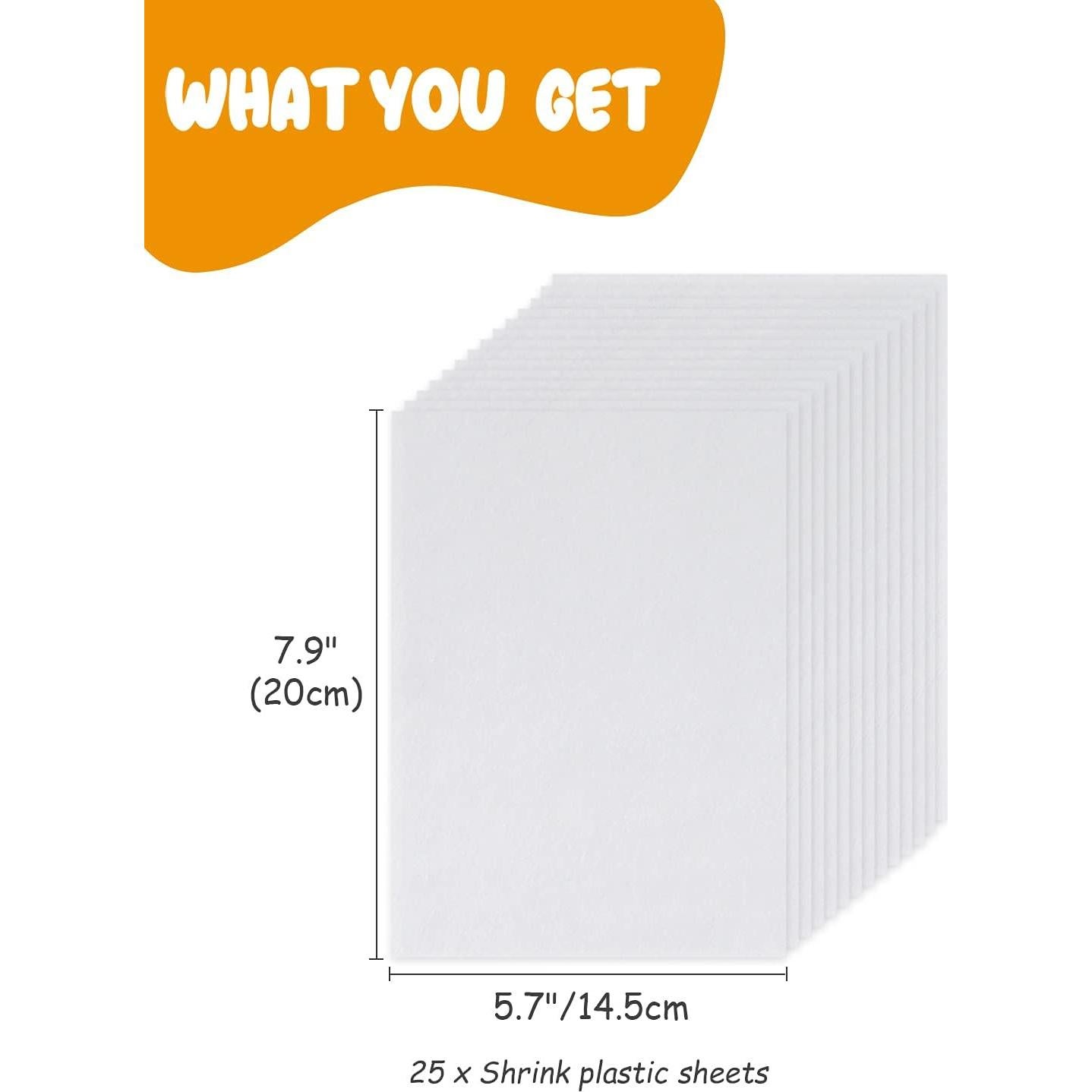 25 Hojas de Plástico Retráctil Csyidio 20 x 14.5 cm para Manualidades