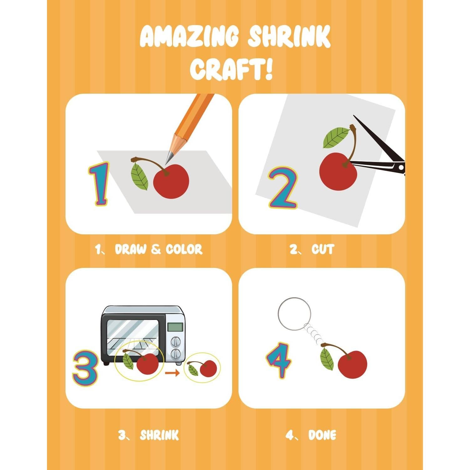 25 Hojas de Plástico Retráctil Csyidio 20 x 14.5 cm para Manualidades