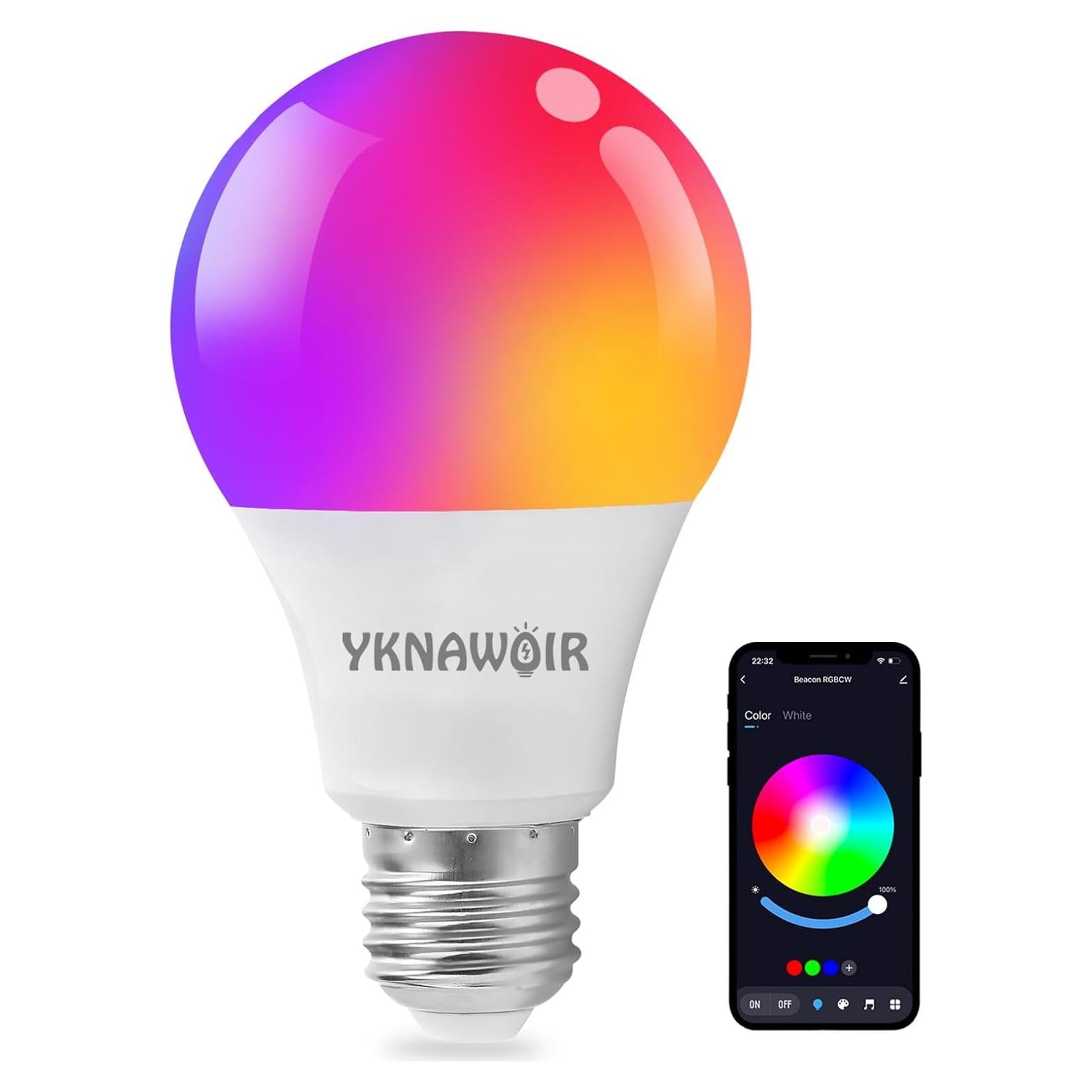 Bombilla LED Inteligente YKNAWOIR RGB 9W E27 Control APP