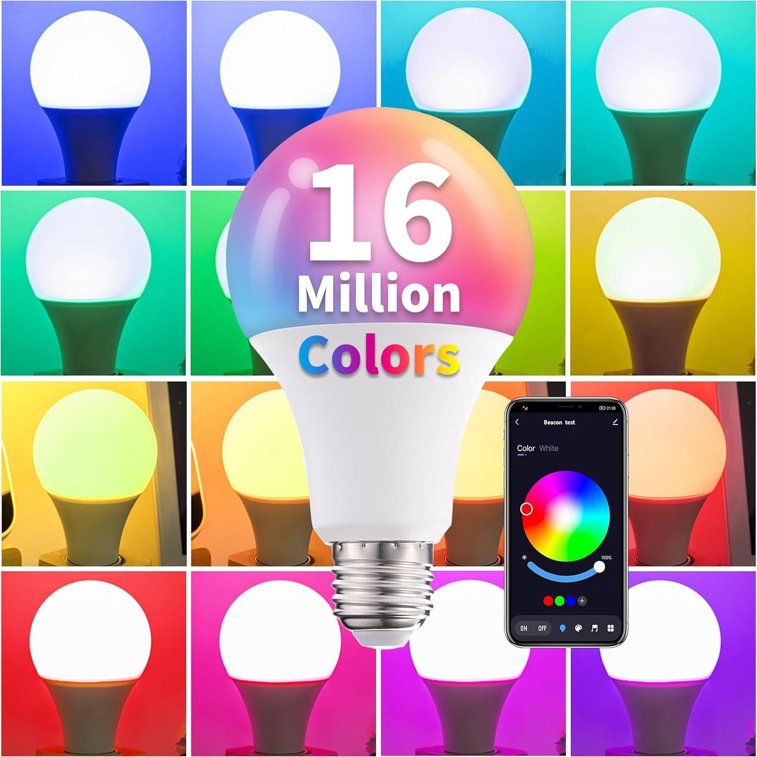 Bombilla LED Inteligente YKNAWOIR RGB 9W E27 Control APP