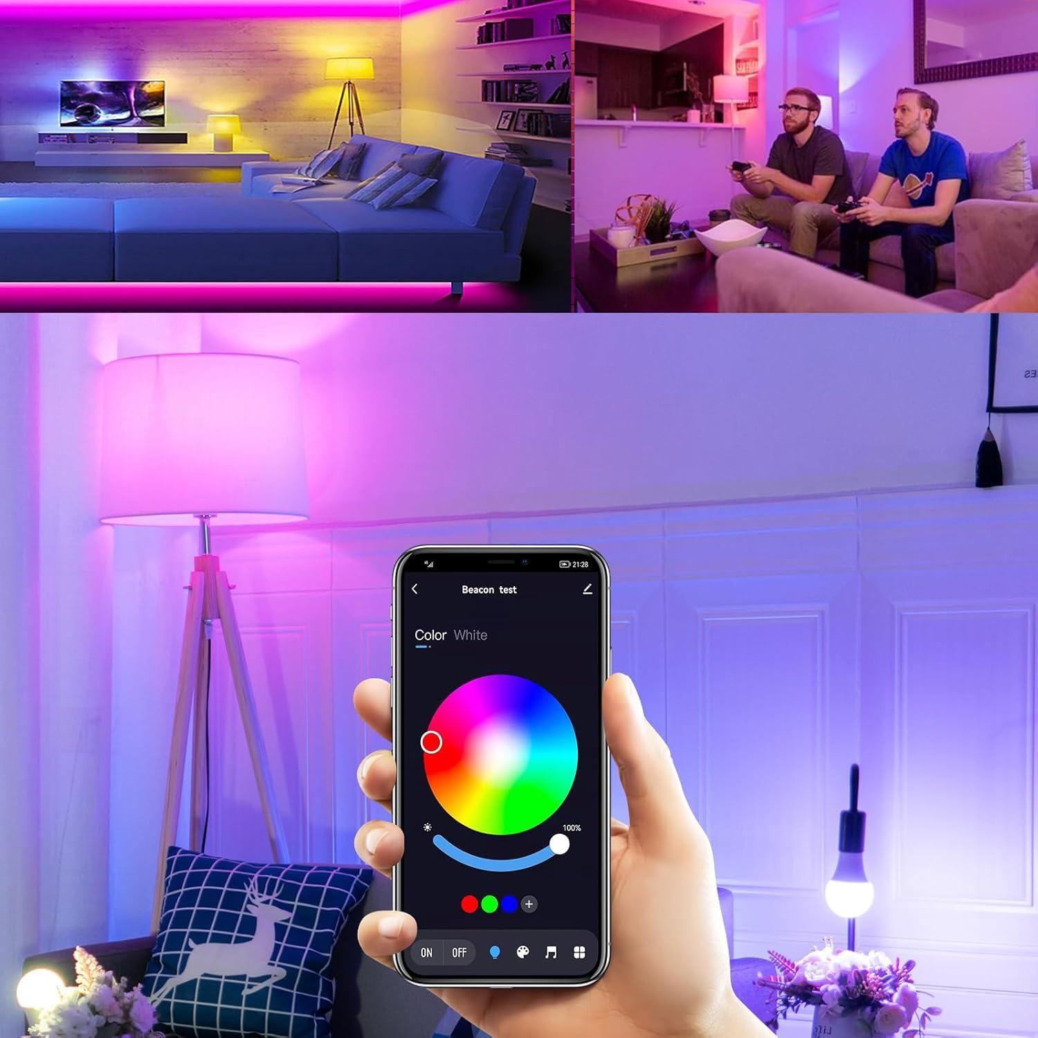 Bombilla LED Inteligente YKNAWOIR RGB 9W E27 Control APP