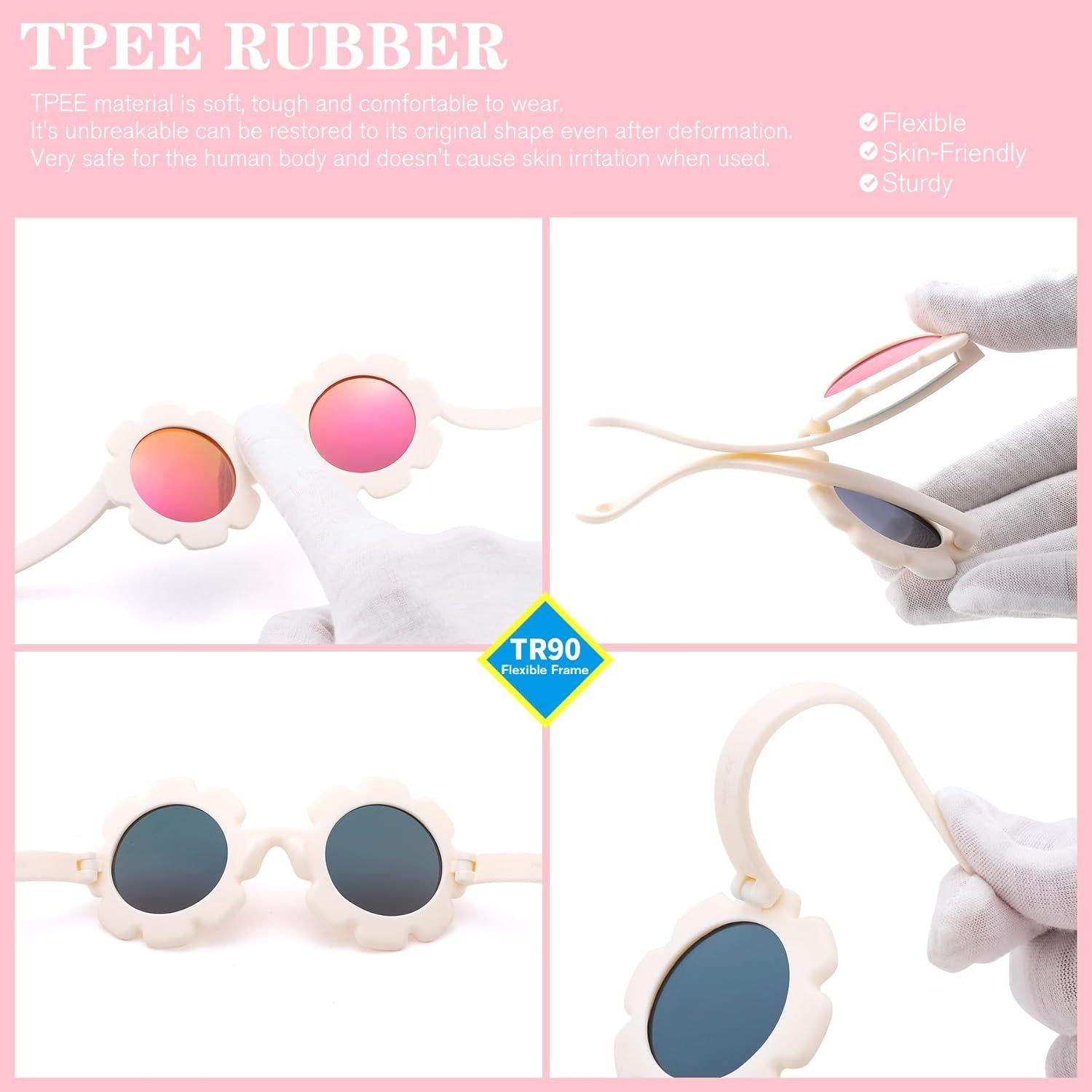 Gafas de sol polarizadas AZorb Baby Flower UV400 para bebés