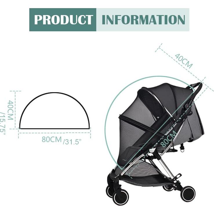 Cubierta de Red para Mosquitos Moisés Bebé Universal Negra