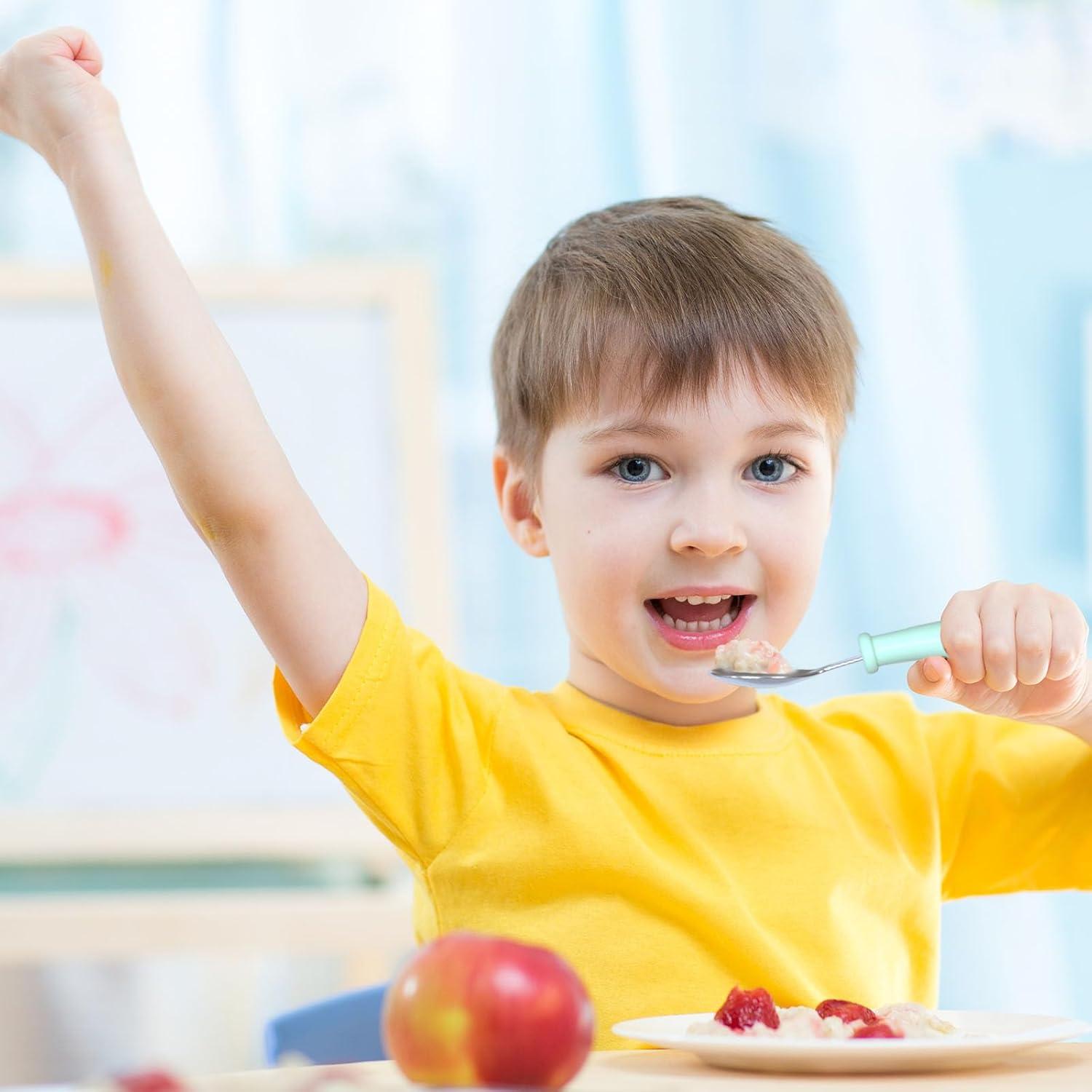 Juego de Cubiertos para Niños WXCWYQR - Acero Inoxidable 4 Piezas