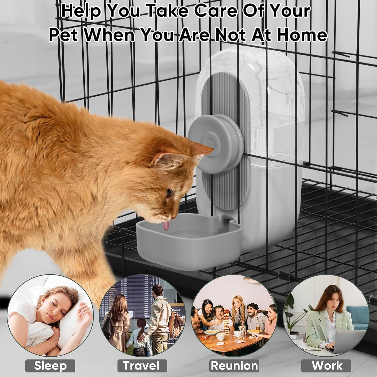 Dispensador Automático de Agua Colgante Borunhe 800ml para Mascotas