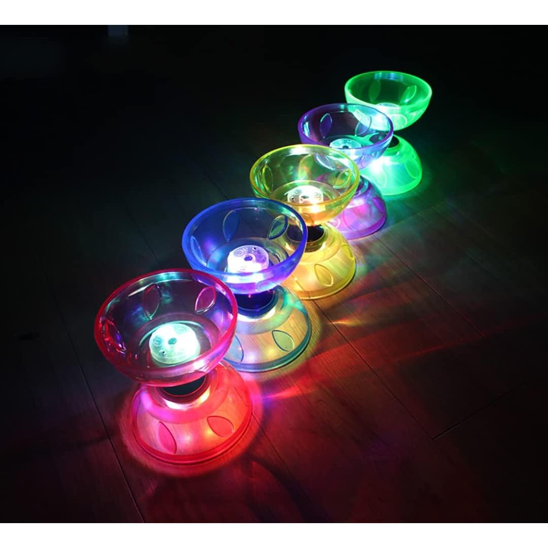 Juego de Diabolo LED HenMerry - Malabarismo Completo Azul