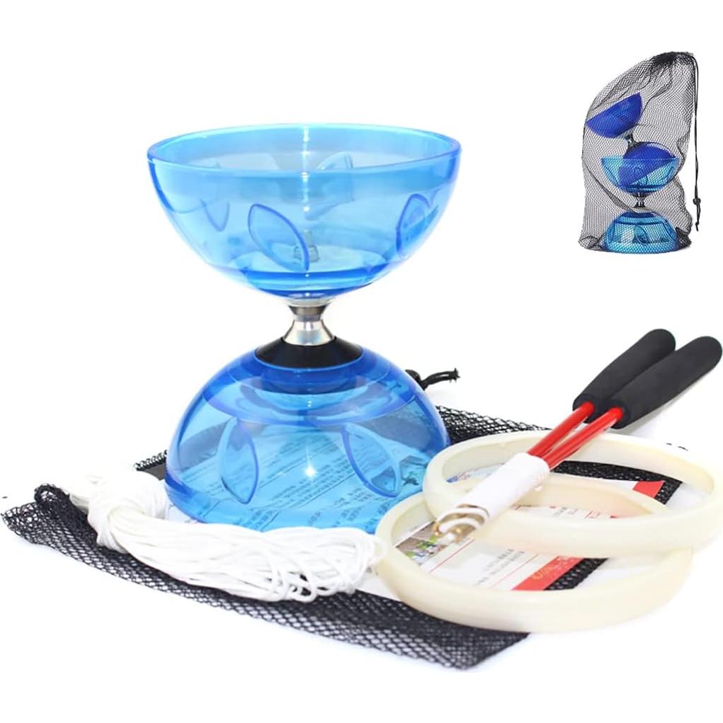 Juego de Diabolo LED HenMerry - Malabarismo Completo Azul
