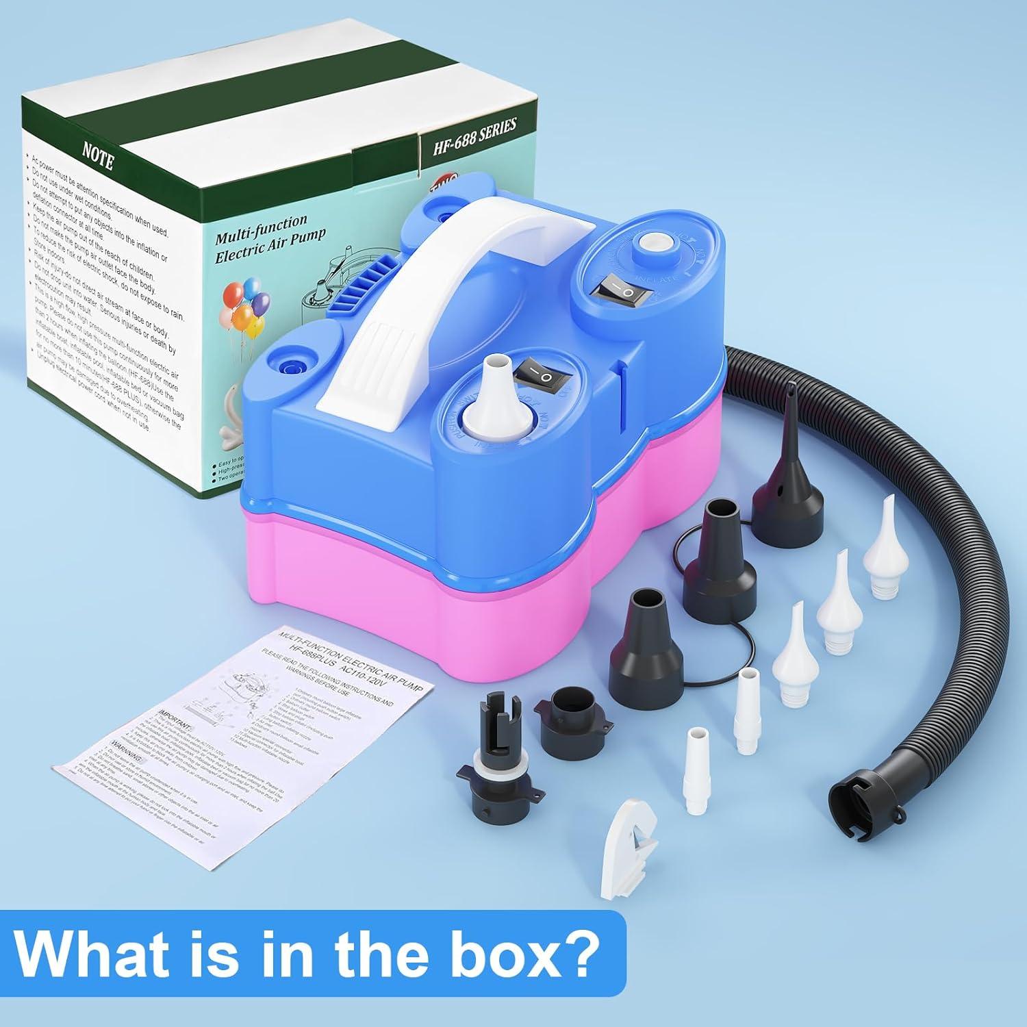 Bomba de aire eléctrica Dagelar 3-en-1 para globos 110V