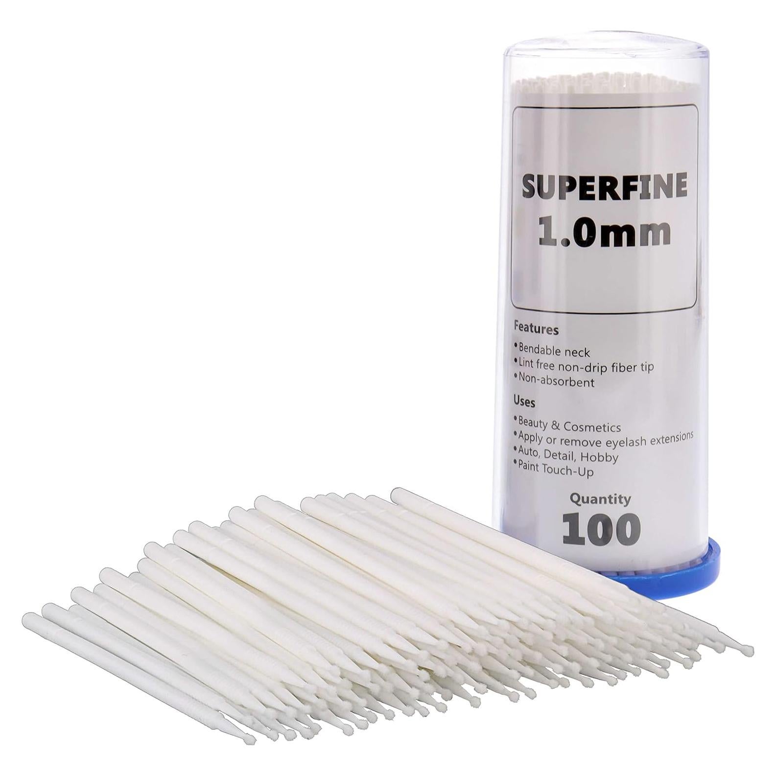 Pinceles de Retoque TCP Global 100 Unidades 1.0 mm Blanco