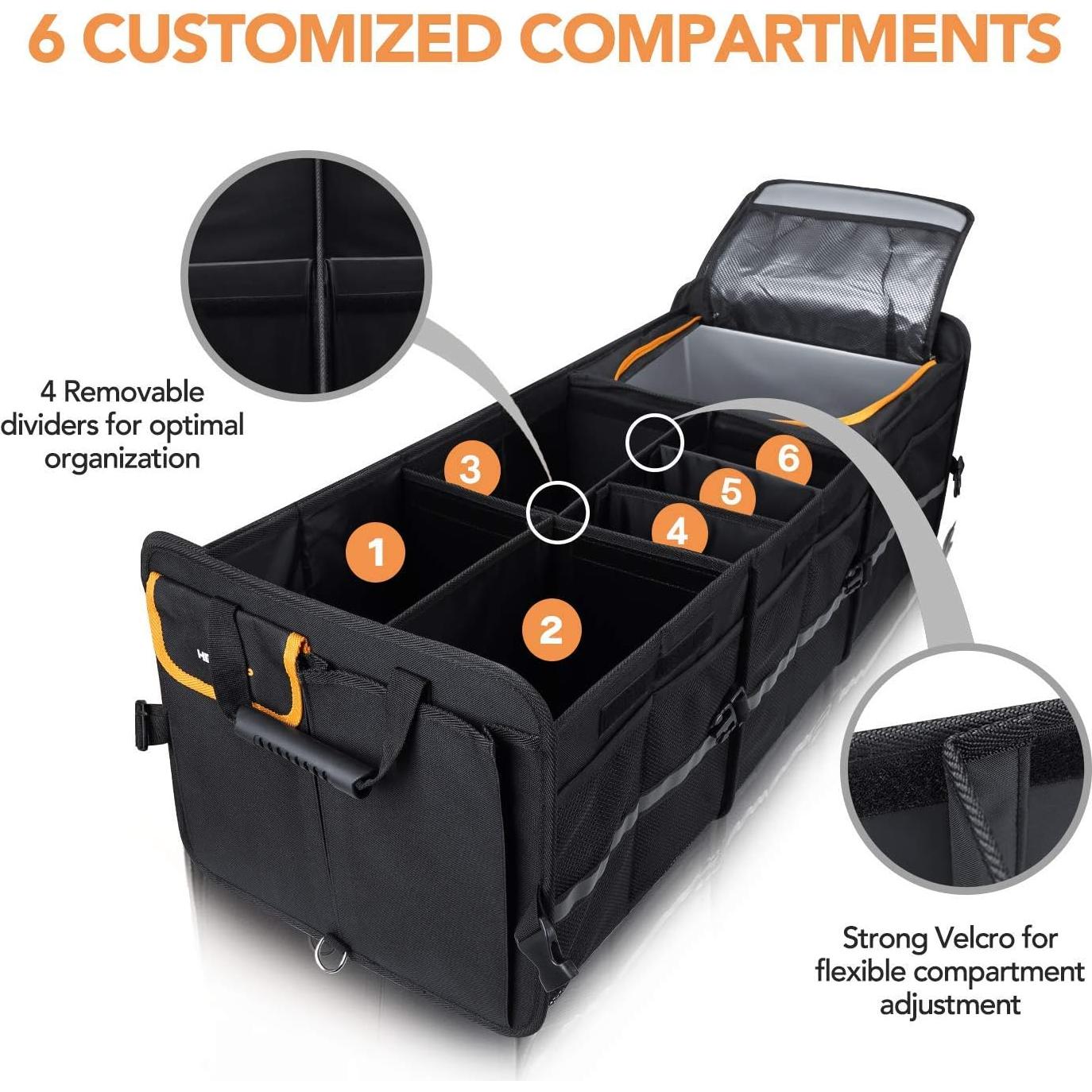 Organizador de Maletero HEYTRIP 105L con Bolsa Térmica 35L