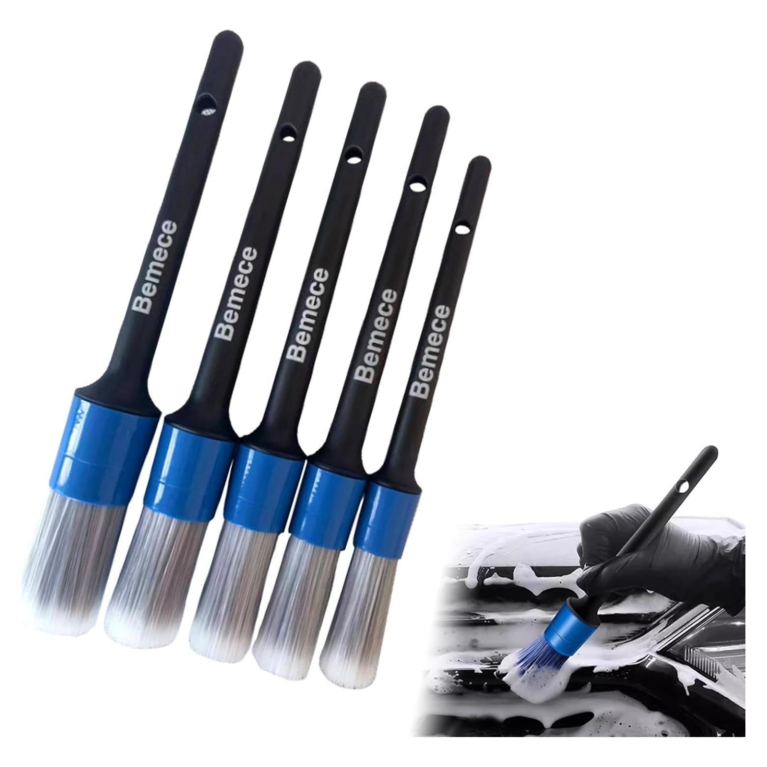 Juego de 5 Cepillos de Detalle de Coche Homfanseec - Suaves y Eficaces