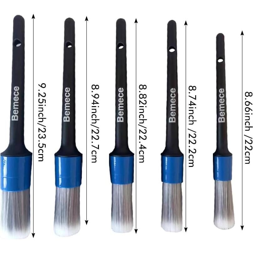 Juego de 5 Cepillos de Detalle de Coche Homfanseec - Suaves y Eficaces