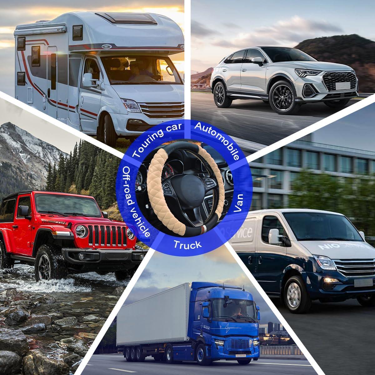 Funda de Volante Zpana Beige 38 cm Antideslizante de Felpa