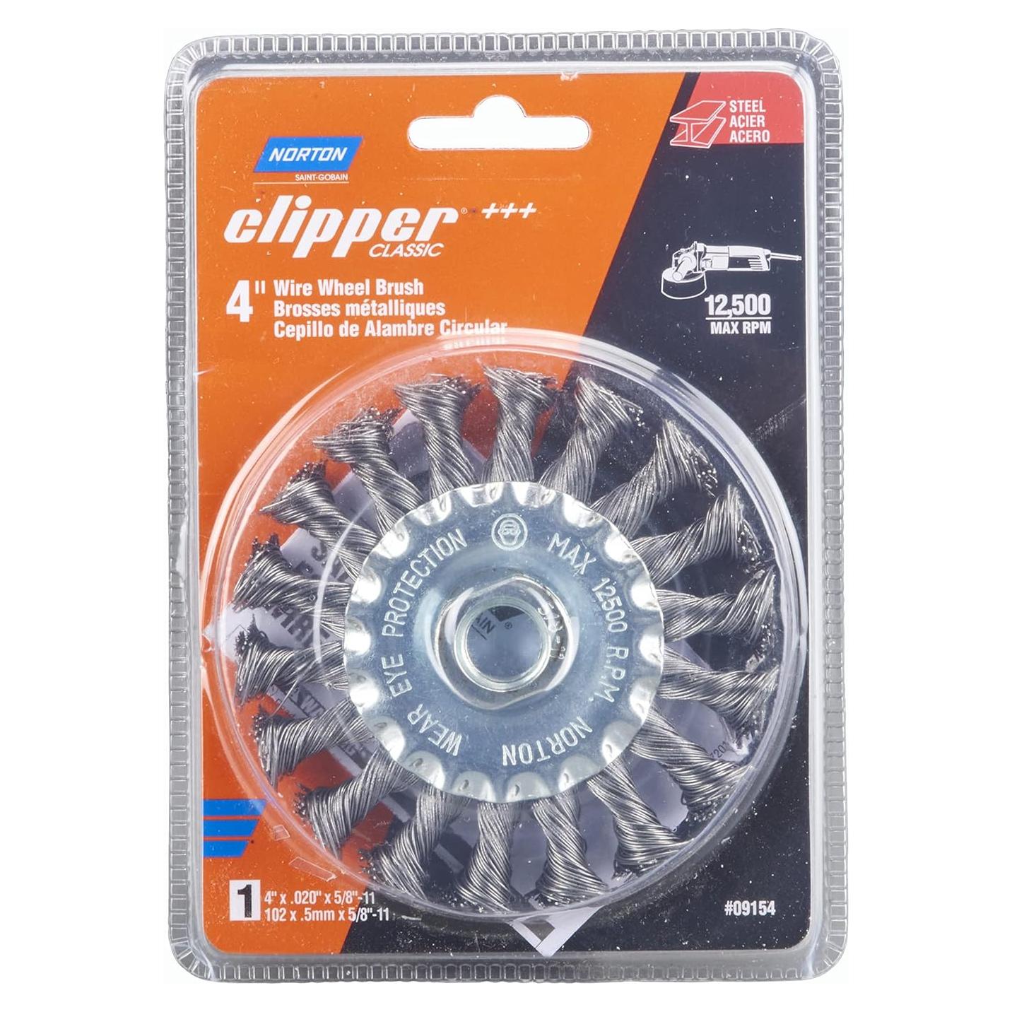 Cepillo de Alambre Norton Clipper 4" Acero al Carbono 240g