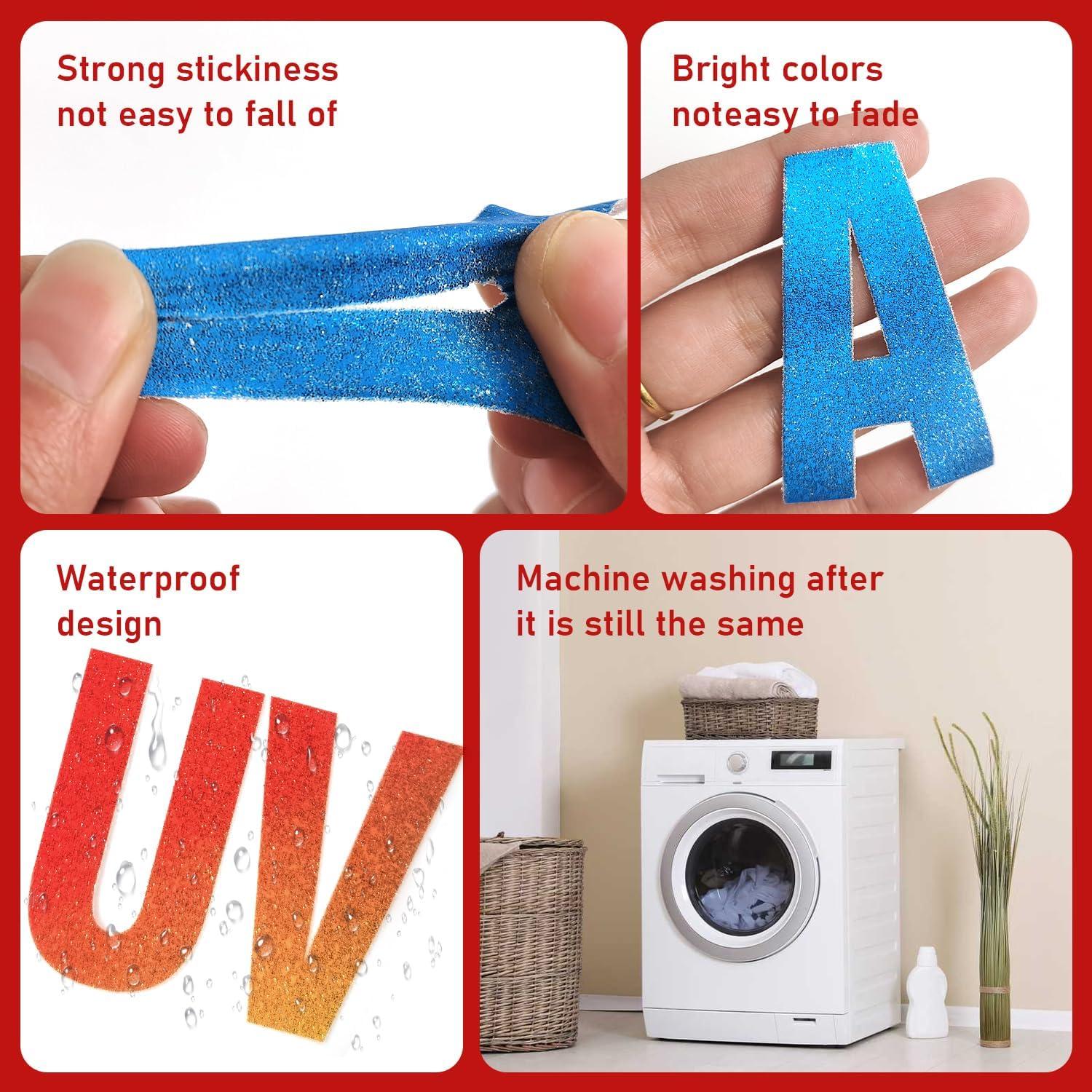 Letras Termoadhesivas CLINTT 10 Hojas Colorido 2" para Ropa