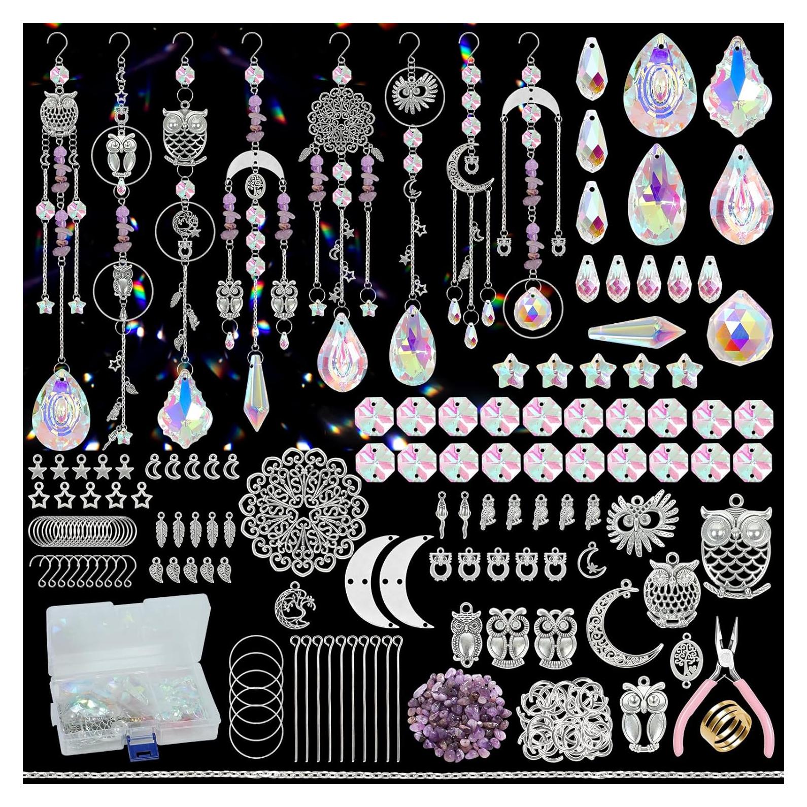 Kit de Suncatcher DIY DEMIUKO 410 Piezas Prisma Colgante