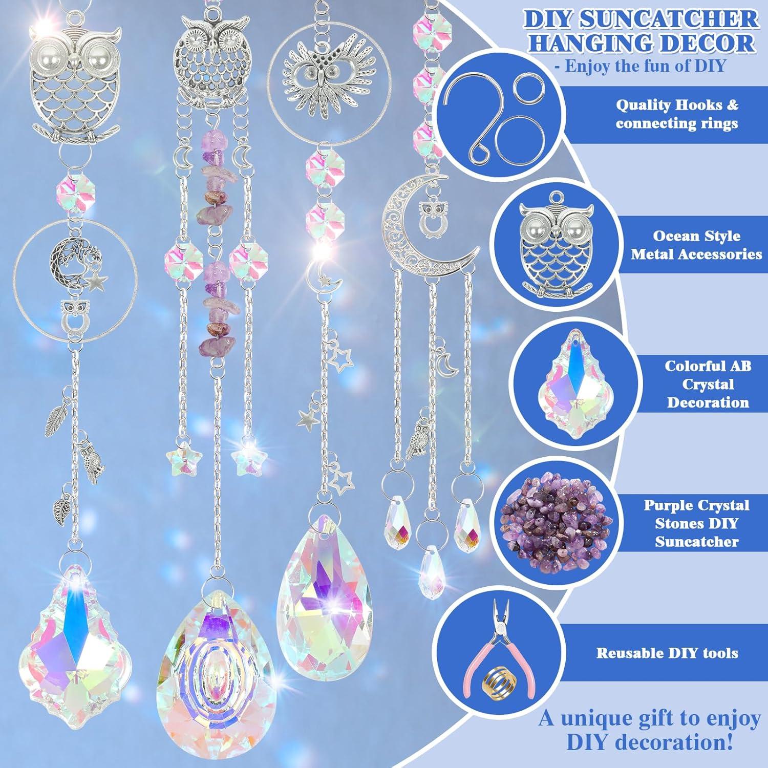 Kit de Suncatcher DIY DEMIUKO 410 Piezas Prisma Colgante