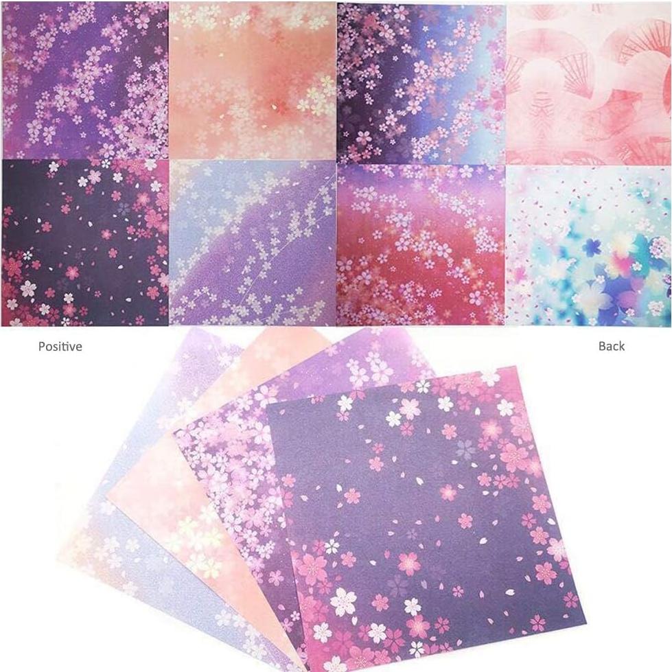 Papel Origami Rosa 120 Hojas 15x15 cm Yeooyoor Manualidades