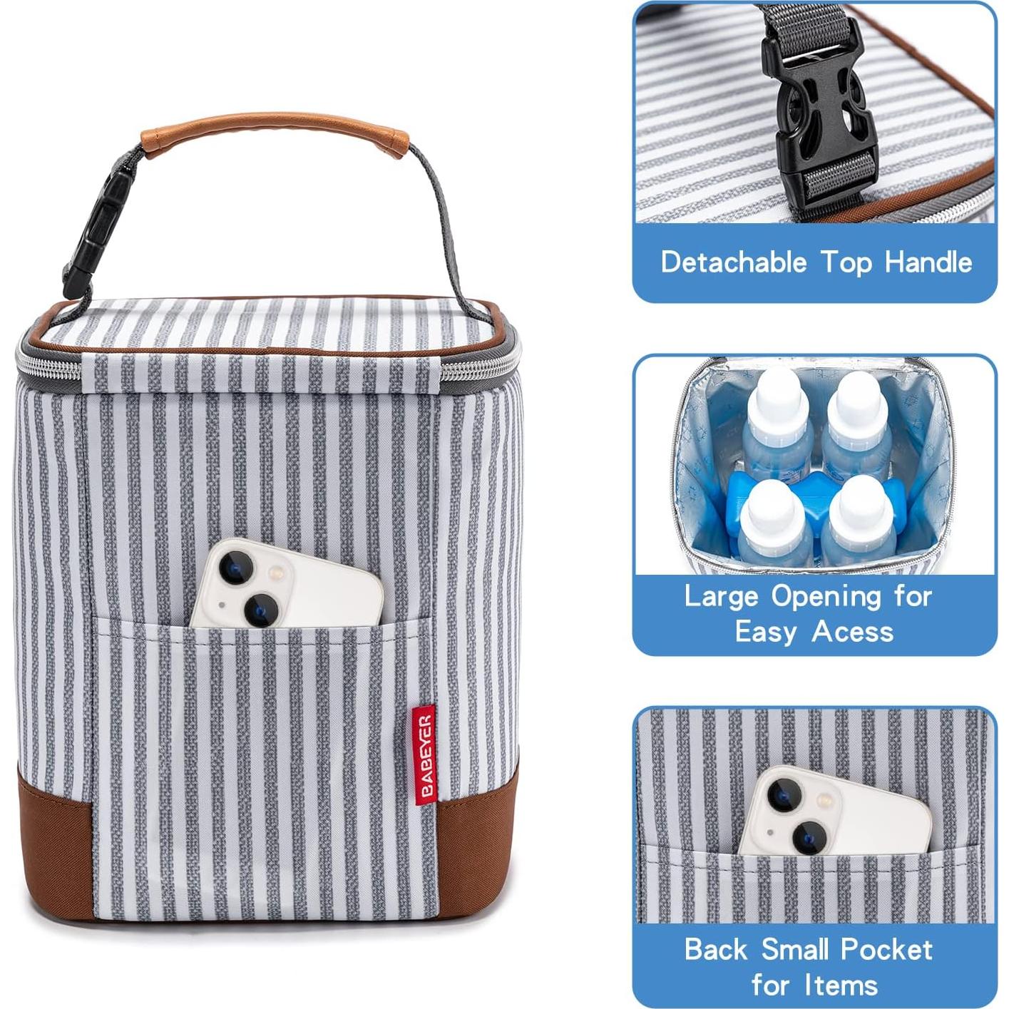 Bolsa Enfriadora BABEYER para Leche Materna 4 Biberones 266ml