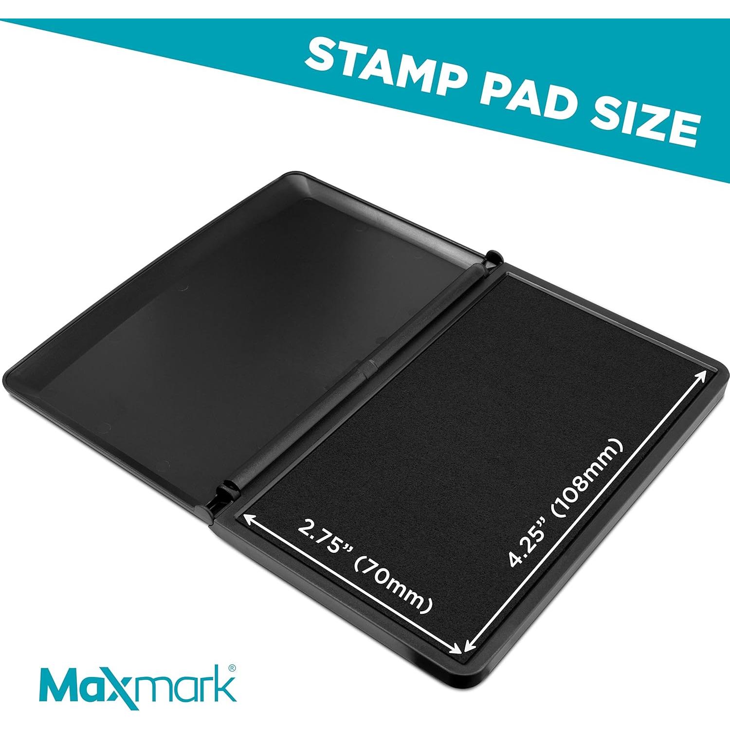 Almohadilla de Sello MaxMark Negra 7x11 cm Fieltro Premium