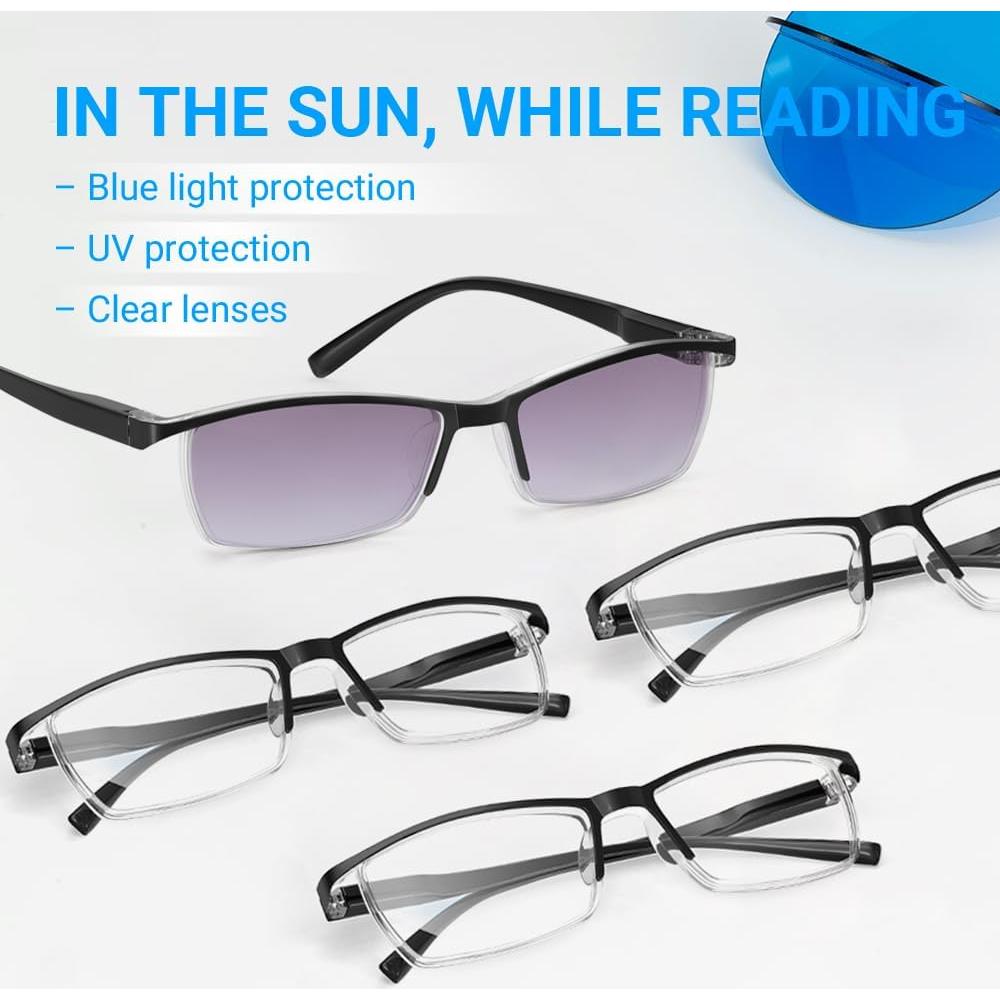 Gafas de lectura TERAISE 4 pares anti-luz azul unisex