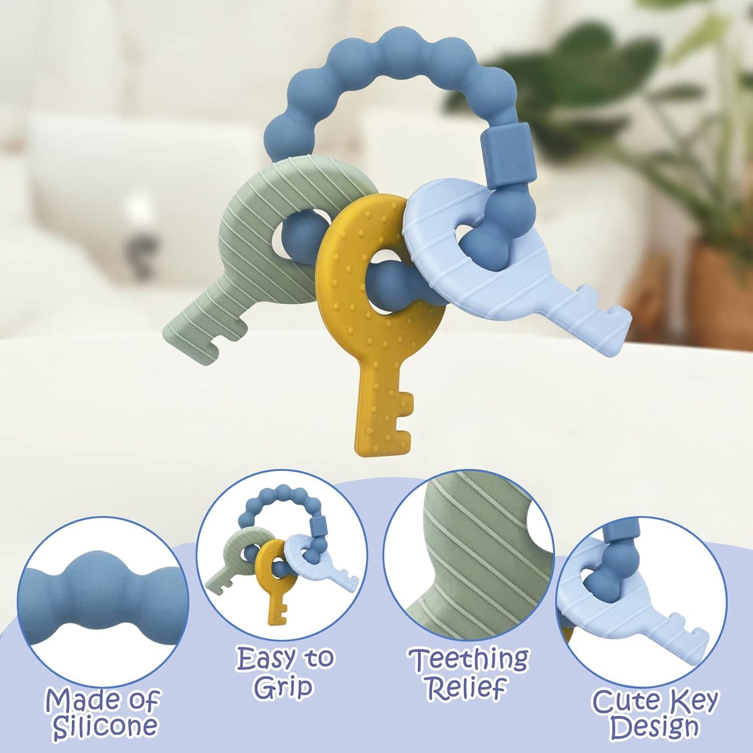 YAPROMO Juguete de Silicona para Morder Bebés Anillo Rojo