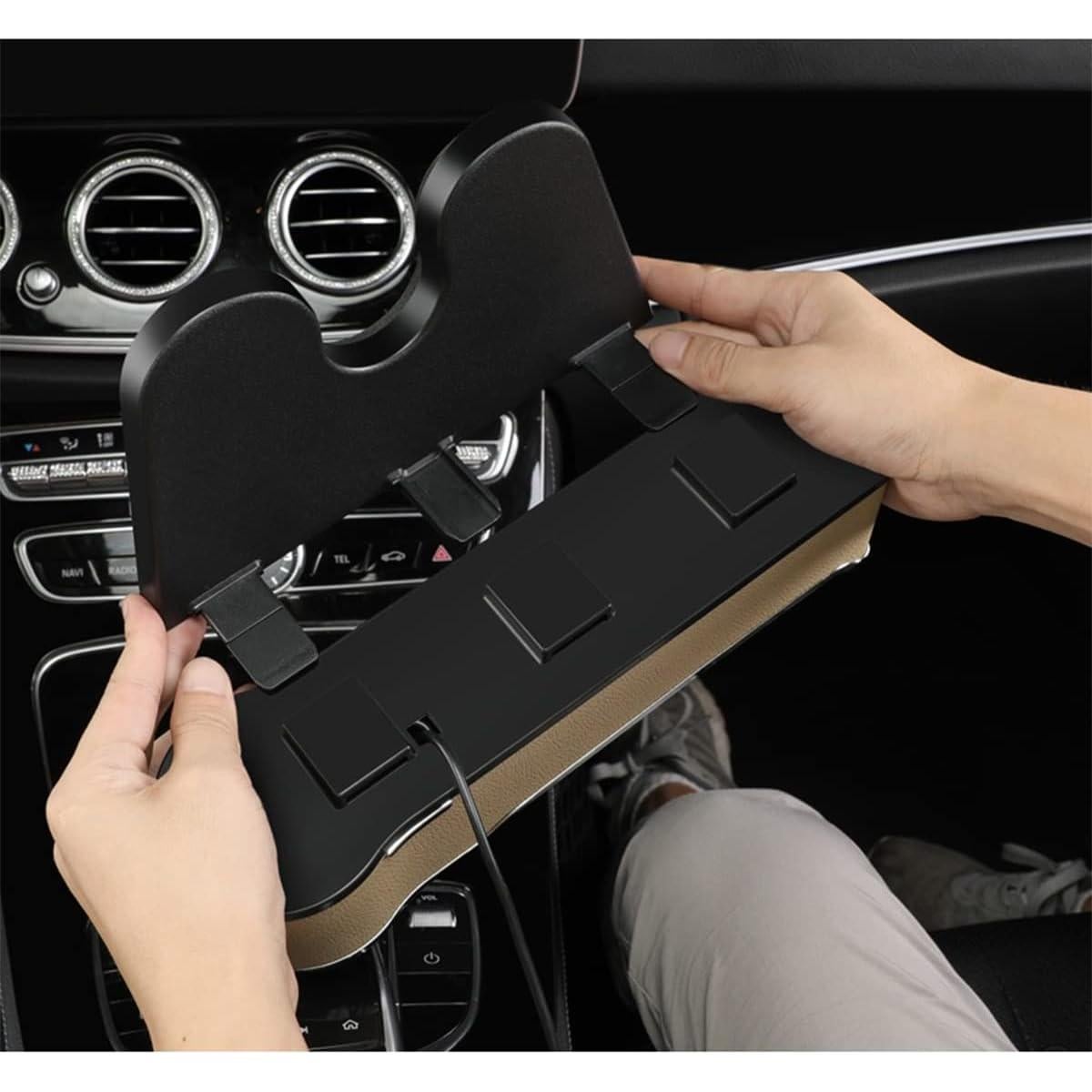 Organizador de Espacio entre Asientos DEEYOTA con 2 USB Beige