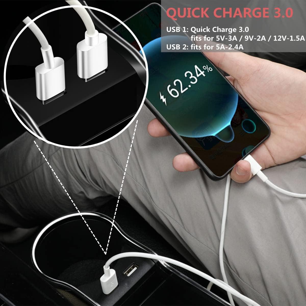 Organizador de Espacio entre Asientos DEEYOTA con 2 USB Beige