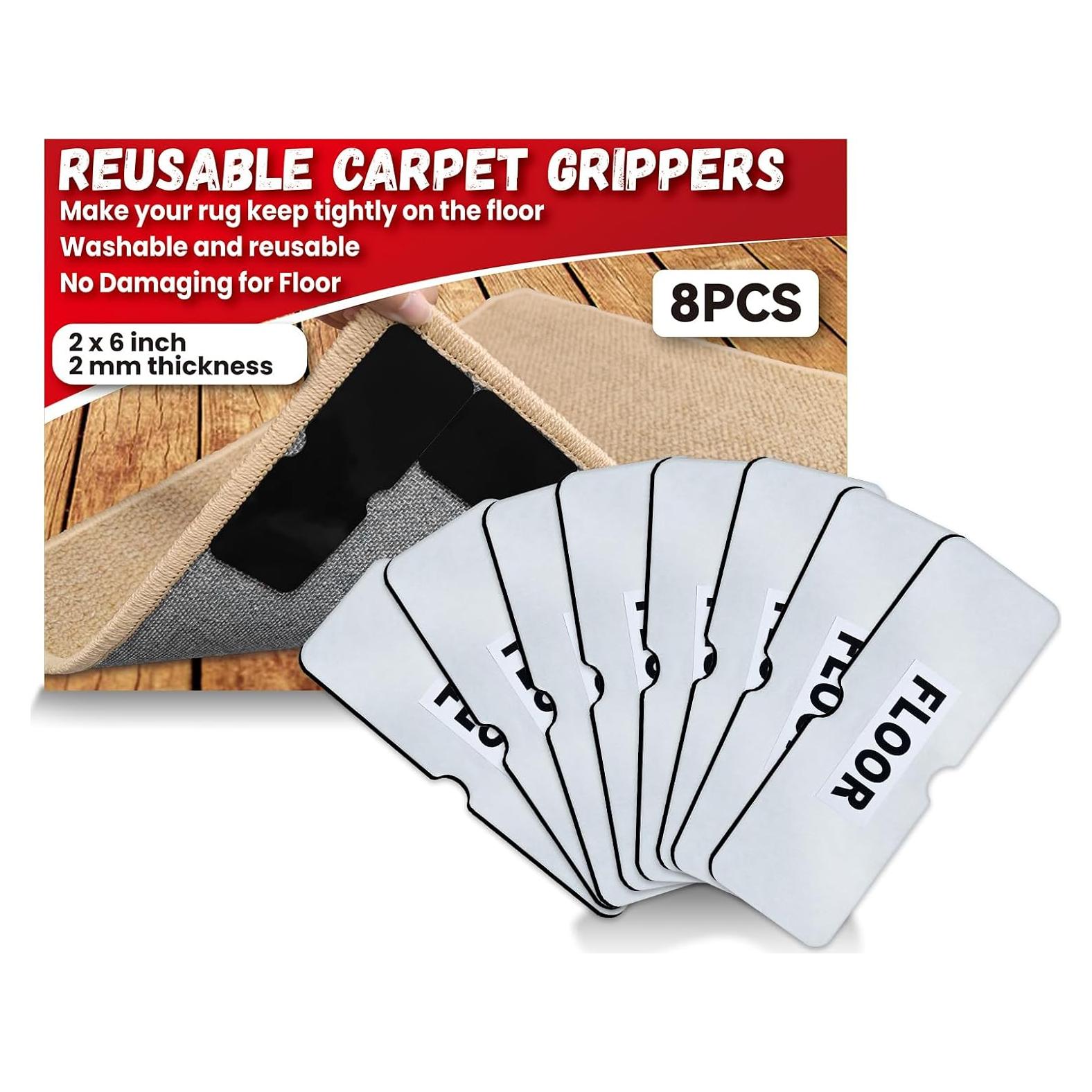 Grippers Antideslizantes SINSOP para Alfombras - 8 Unidades