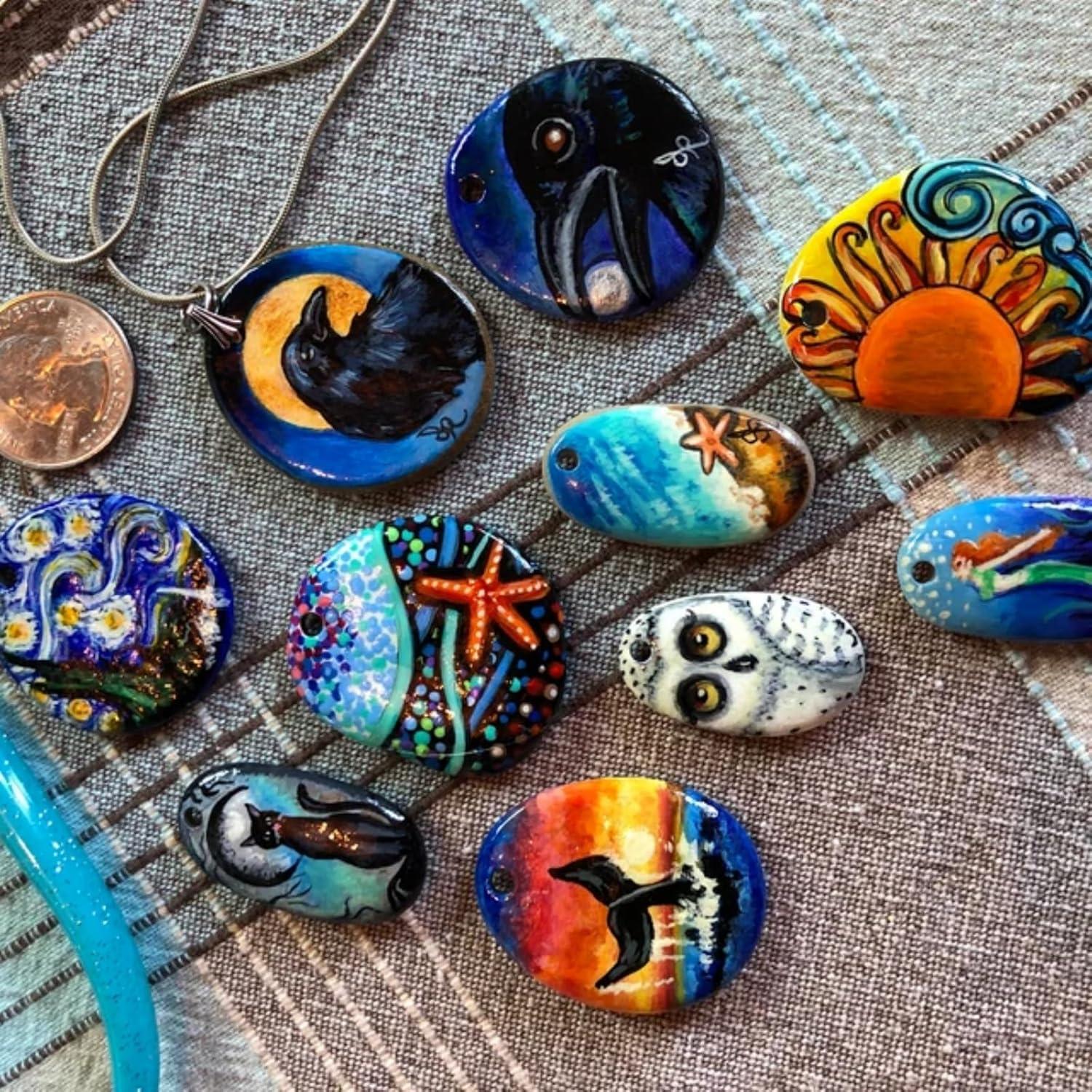 Piedras Planas de Río CYLHCM 2 Piezas 3.81-5.08 cm para Pintar