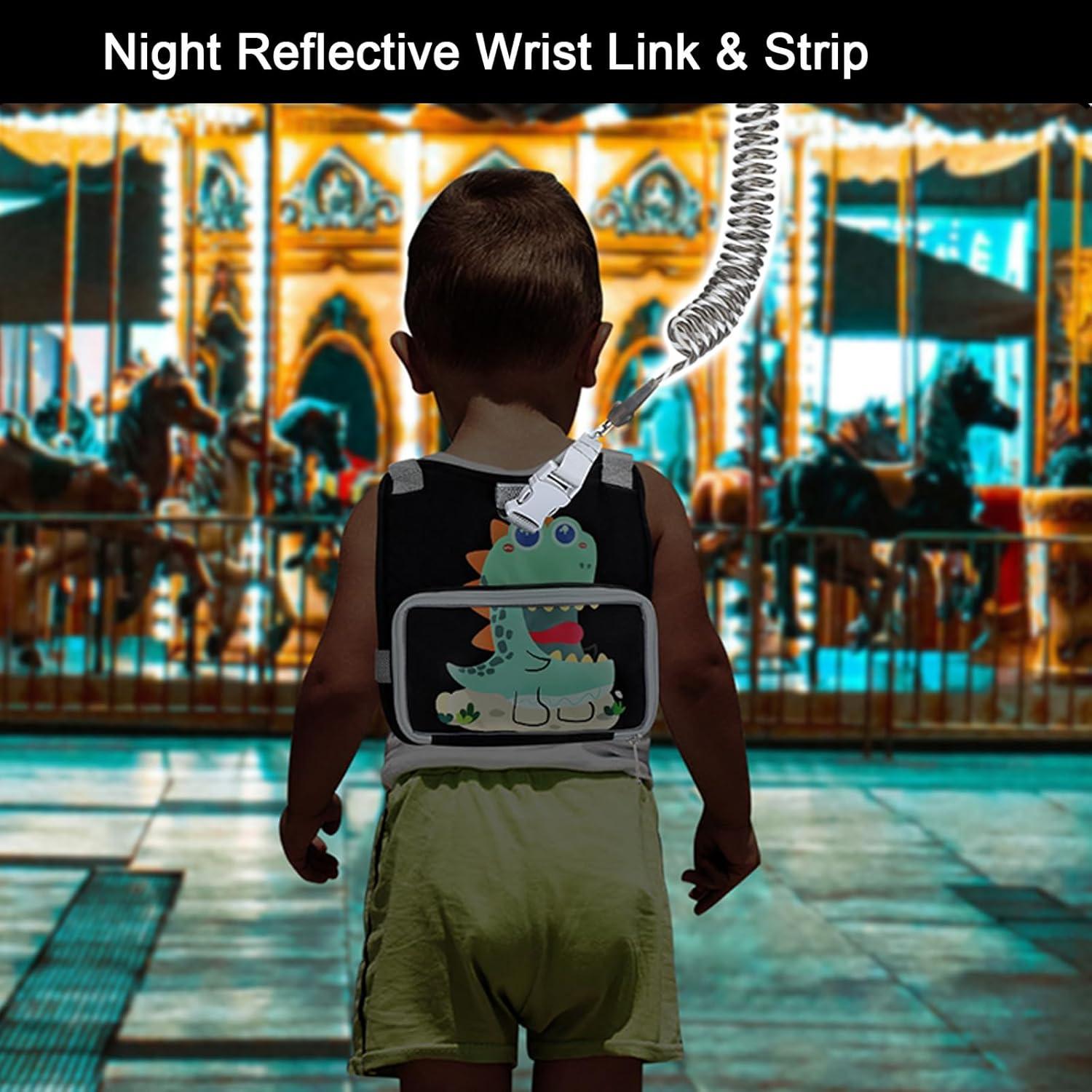 Arnés Plegable para Niños Accmor con Correa Antipérdida Dinosaurio