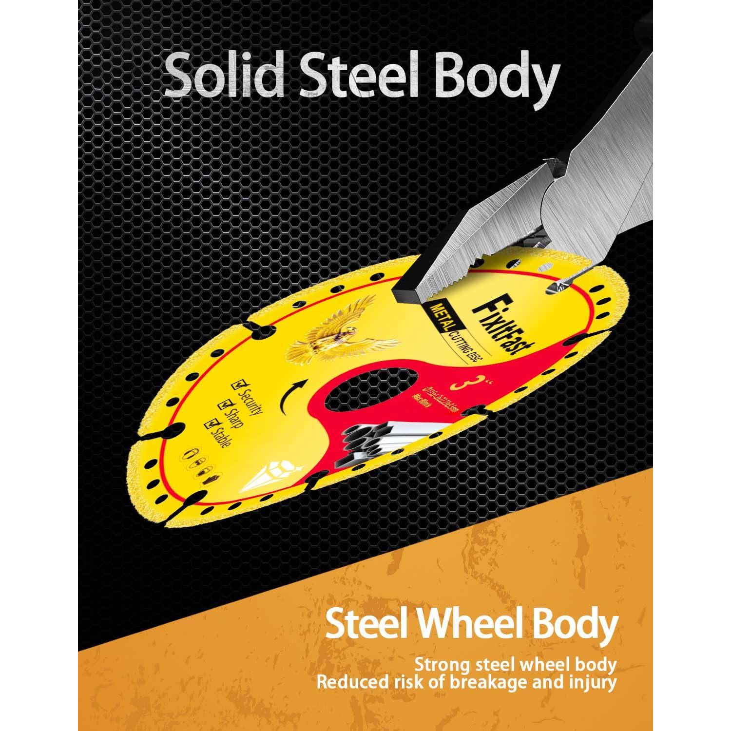 Rueda de Corte de Diamante FixltFast 75 mm para Amoladora