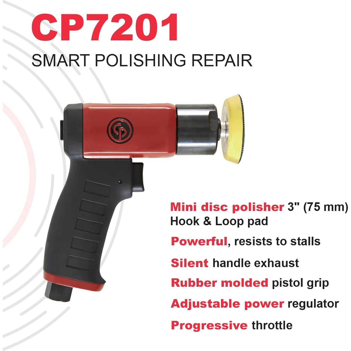 Pulidor de Aire Chicago Pneumatic CP7201 75 mm 2500 RPM
