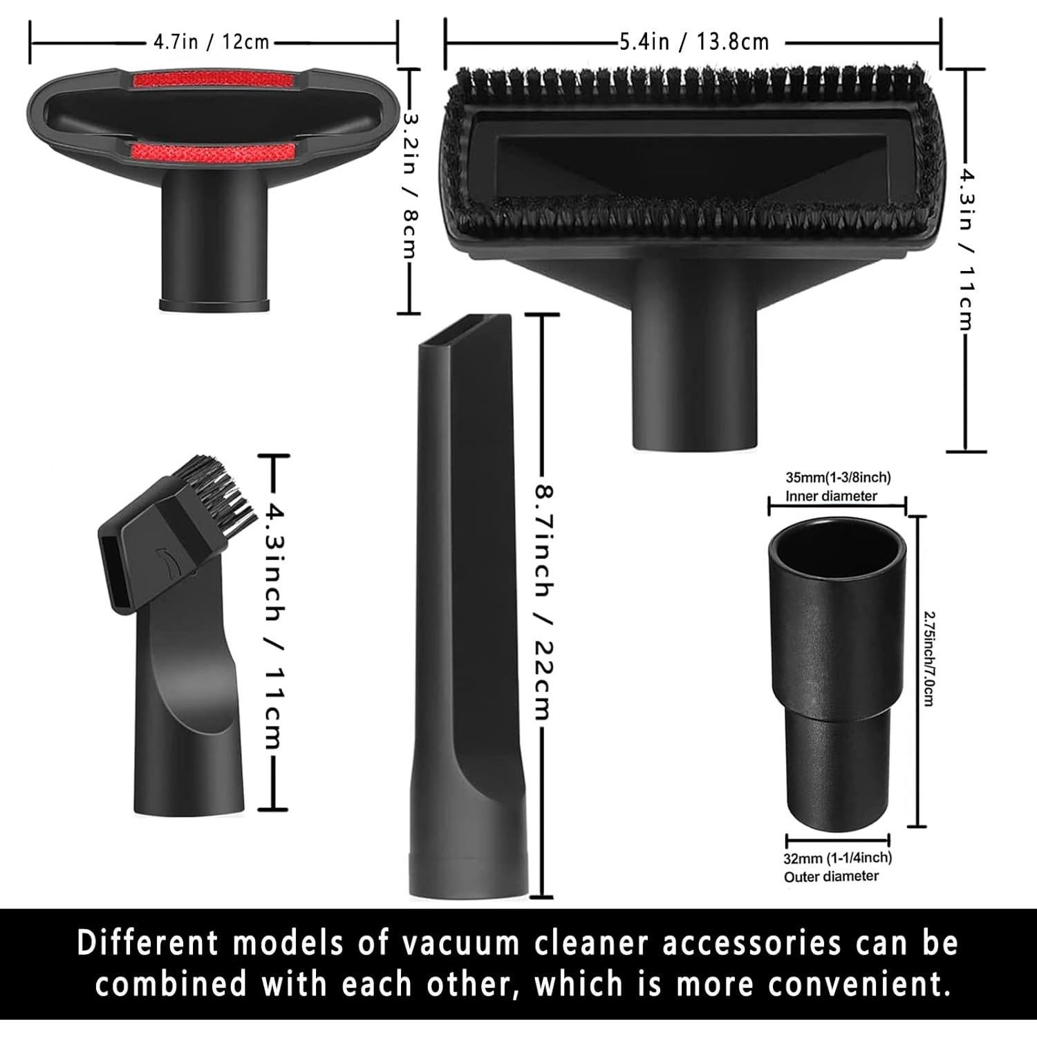 Kit de Accesorios para Aspiradora Riiriou 7 Piezas Universal