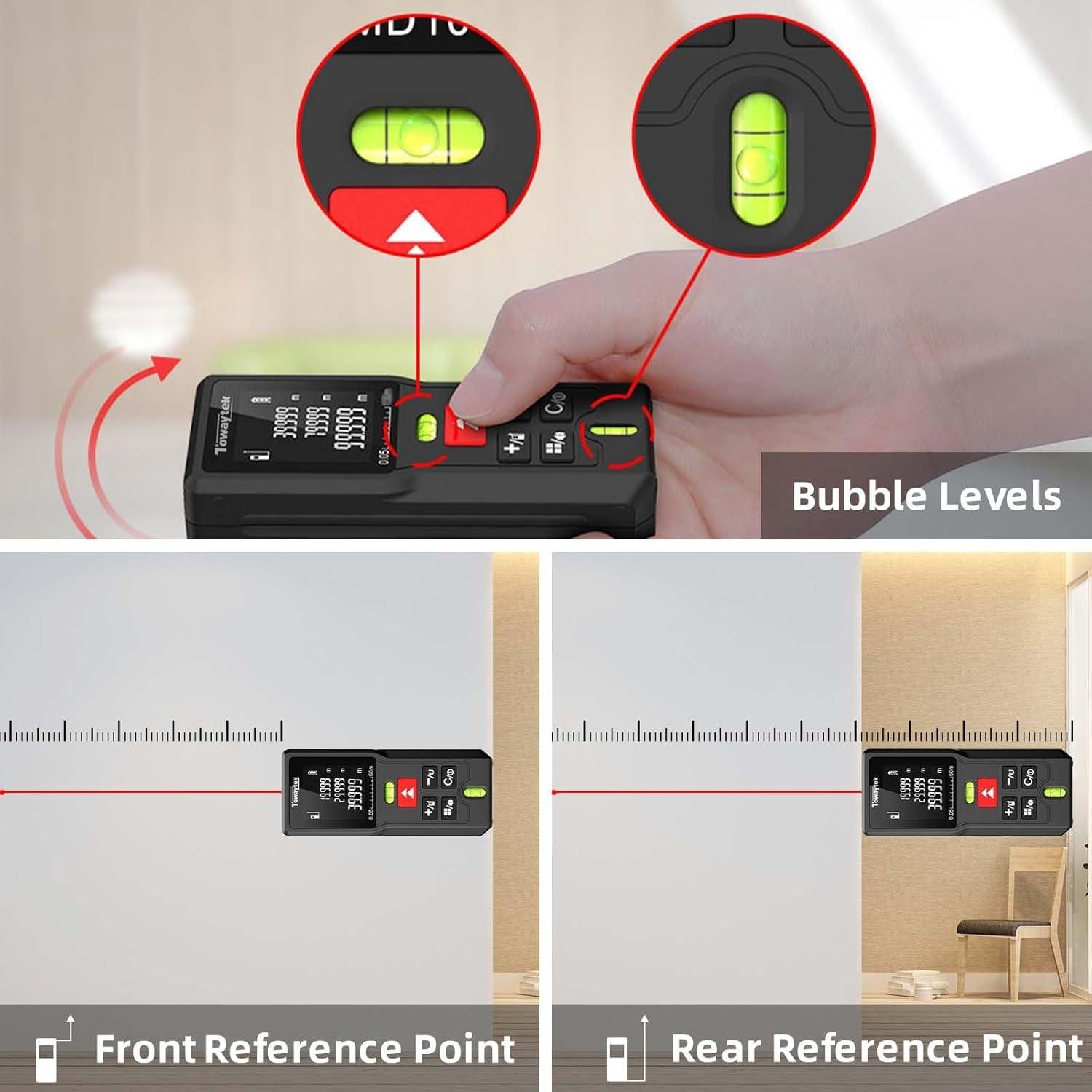 Medidor Láser Digital Towaytek MD60 60m Precisión ±2mm