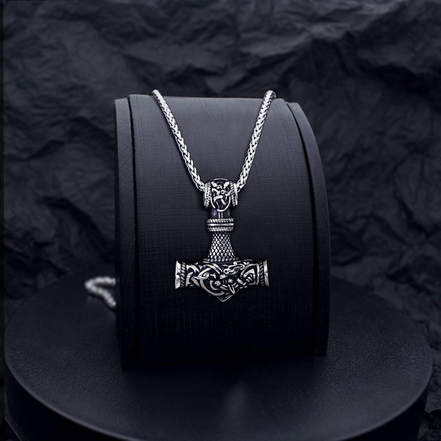 Collar de Acero Inoxidable Komi 316L Martillo de Thor 60 cm