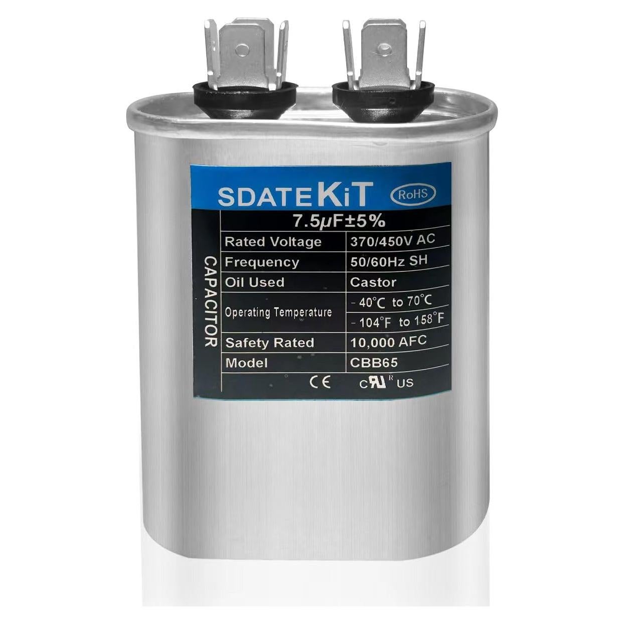 Capacitor Doble SDATEKIT CBB65 7.5µF 370-450V CA Universal