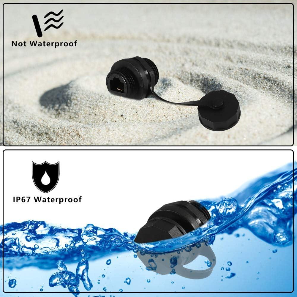 Conector RJ45 Ethernet CAT6 Blindado UMLIFE 2PCS IP67